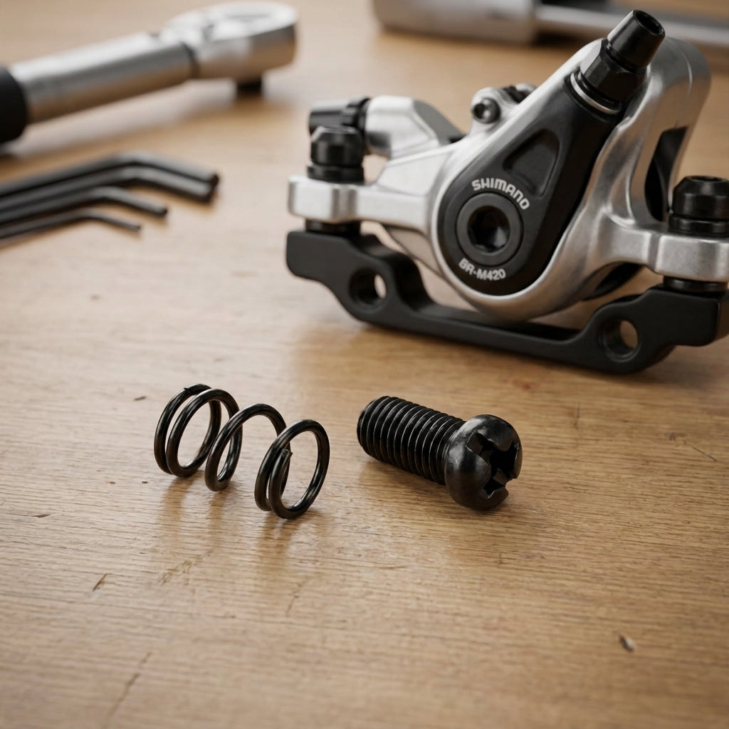 SHIMANO Einstellschraube M4x7mm für BR-M420 Hinterradbremse. Präzises Ersatzteil zur Bremsfeineinstellung. Für sichere Fahrradwartung.