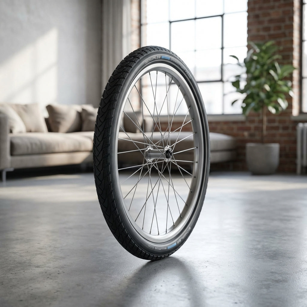 Schwalbe Marathon Plus Evolution Rollstuhlreifen 26 Zoll unplattbar mit Pannenschutz und Black'n'Roll Profil in Schwarz