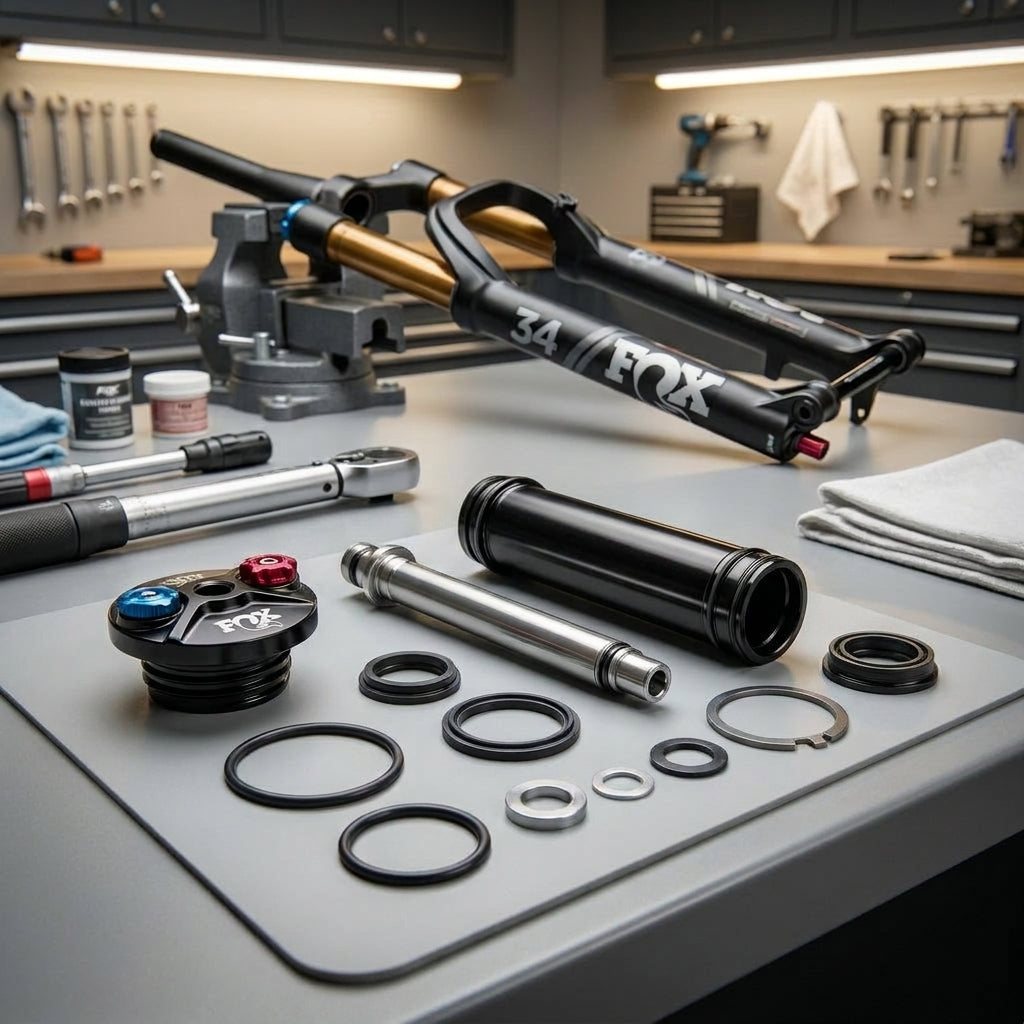 FOX Service Set 34 Grip X2 Topcap Assy für Federgabelwartung. Präzise Teile für optimale Performance und Dichtheit.