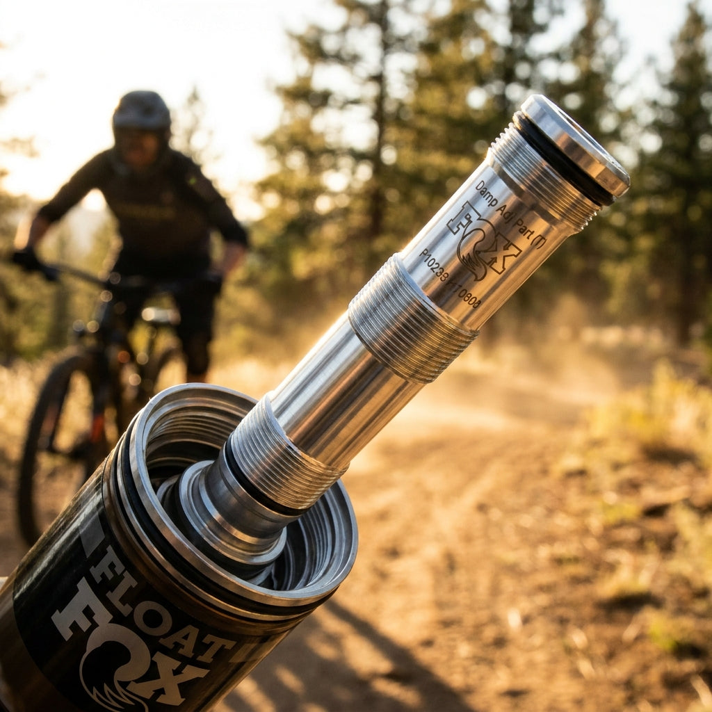 FOX Damp Adj Part (T) FLOAT Metering Rod Rebound. Präzise Zugstufendämpfung für FOX Federgabeln. Mountainbike Performance Tuning.