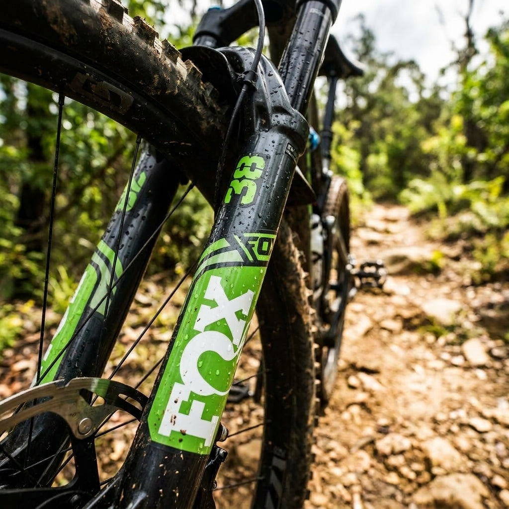 FOX Decal Kit 38 F-S Pistachio für FOX 38 Federgabel. Stylisches Dekor Set, Schutzfolie, individueller Look fürs MTB.
