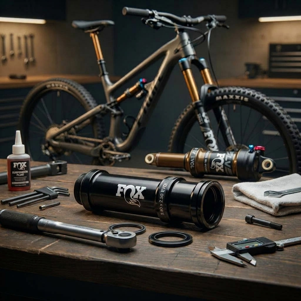 FOX Service Set Sleeve Assembly 8.50 x 2.50 EVOL Black für präzise Dämpferwartung. Stellt MTB Federungs-Performance wieder her.