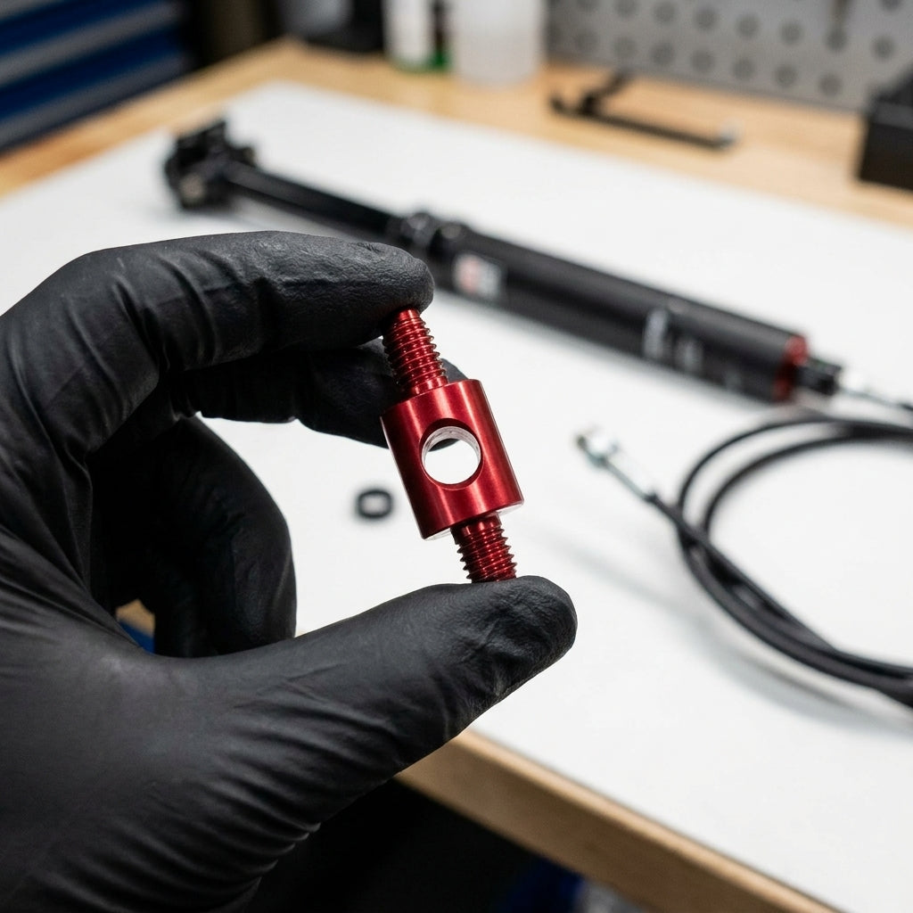 Rockshox Reverb Werkzeug für Leitungsverbindung. Präzises Fahrrad-Spezialwerkzeug für Stealth Sattelstützenwartung.