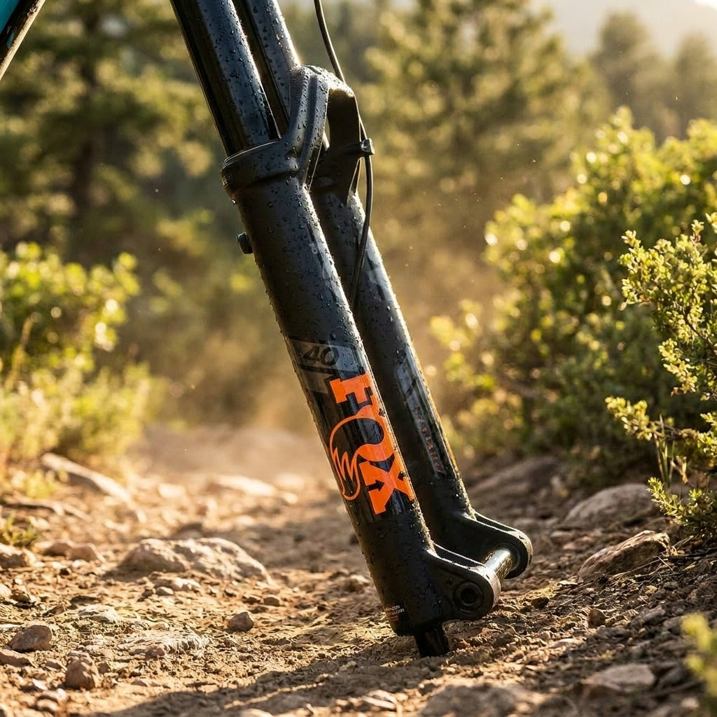 FOX Decal Kit 40 F-S Orange Logo für Federgabel. Hochwertige Aufkleber für Schutz und sportliches Styling deiner Mountainbike-Gabel.