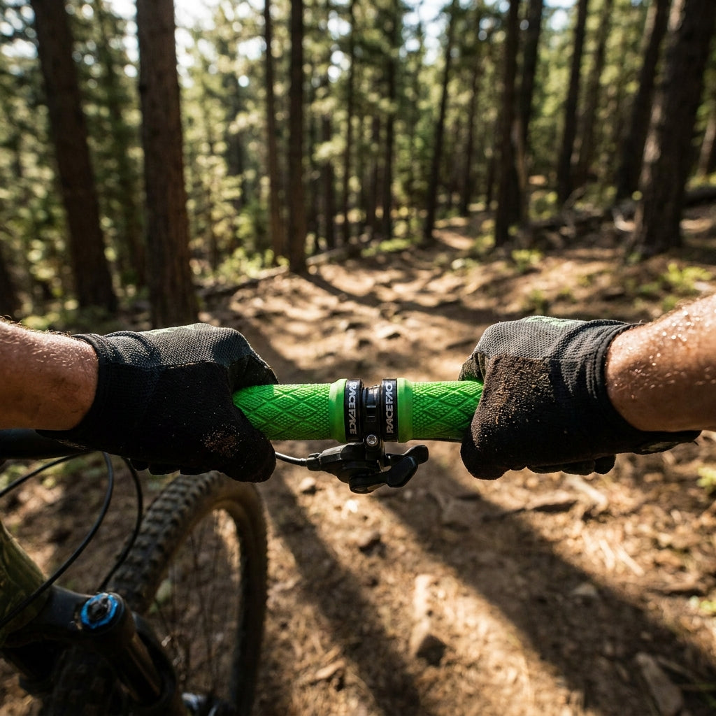 Race Face Grippler Lock-On Mountainbike Griffe 30mm grün. Sicherer Halt, optimaler Komfort und präzise Kontrolle für Trails.