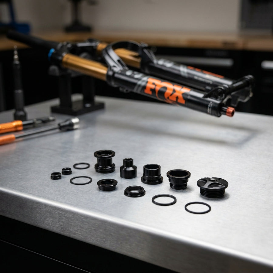 FOX Service Set 2025 Grip SL PTU Remote Topcap Interface Parts. Originalteile für zuverlässige Dämpferwartung Ihrer FOX Federgabel.