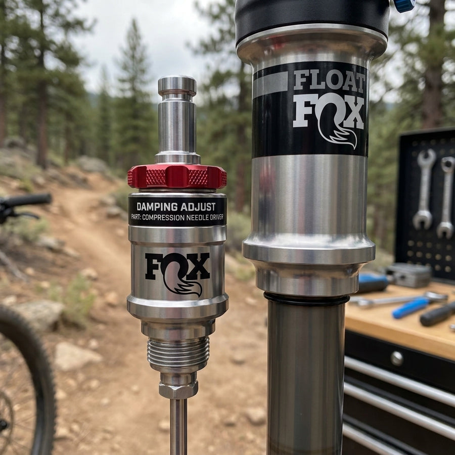 FOX Damping Adjust Compression Needle Driver für Float DPX2 Dämpfer. Präzise Einstellung für Mountainbike Federung, fihrradteile.com.