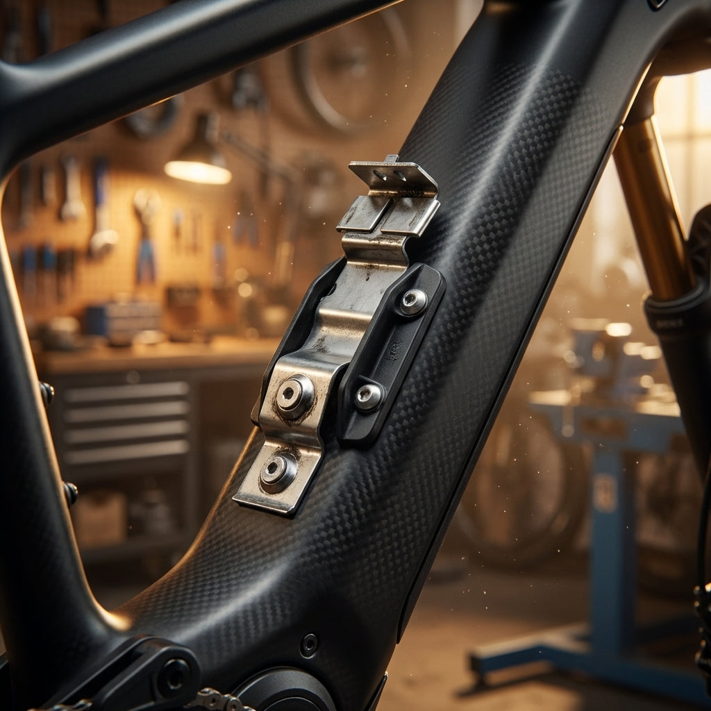 Shimano Doppel-Verriegelungseinheit fuer E-Bike Akkus BT-E8035 BT-E8036 zur sicheren Befestigung im Rahmen.