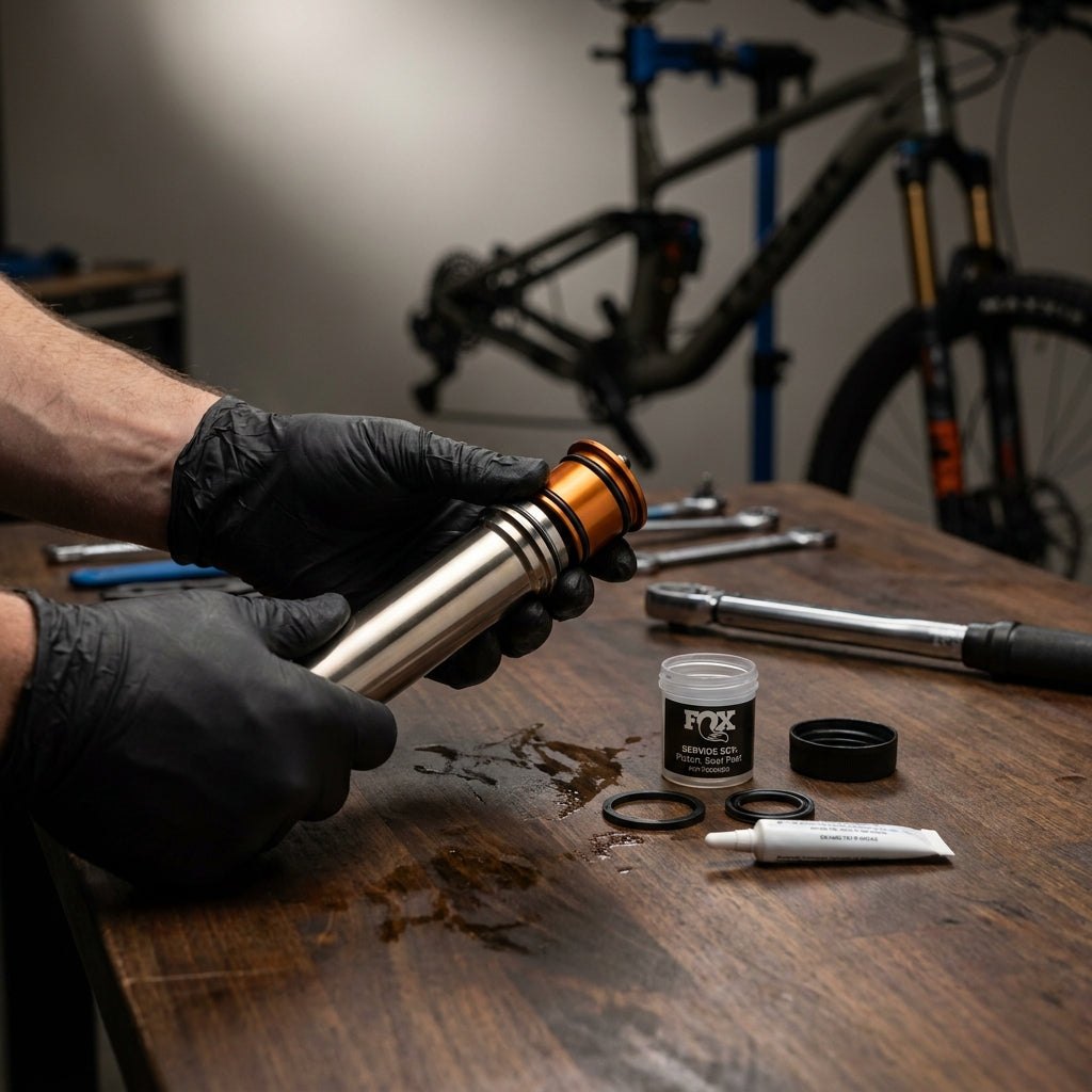 FOX Service Set Piston für Transfer 150mm Sattelstütze. Originalteile zur Wartung und Reparatur deiner Dropper Post.