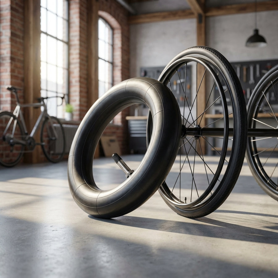 Schwalbe AV9A 24 Zoll Schlauch mit Autoventil für Rollstühle und Fahrräder hohe Lufthaltigkeit langlebig.