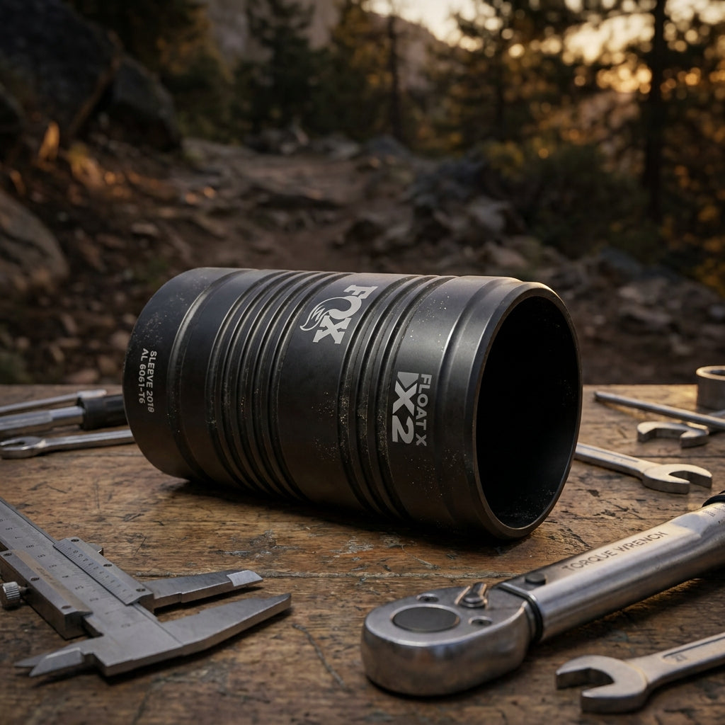 FOX Sleeve 2019 Float X2 Dämpferhülse MTB aus AL 6061-T6. Robustes Ersatzteil für Mountainbike-Federung, schwarz.