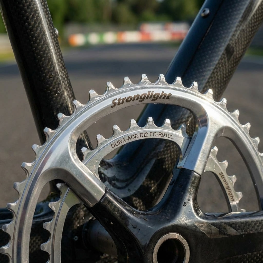Stronglight Kettenblatt Dura-Ace R9100/DI2, 11-fach, Alu 7075-T6, für Rennrad. Hochpräzises Upgrade für Shimano Kurbeln.