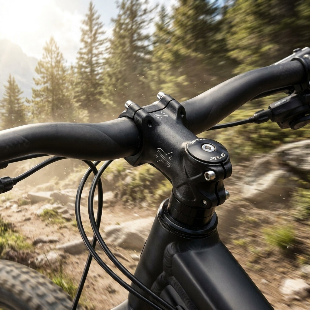 XLC Comp Ahead Vorbau ST-M15 schwarz, 35 Grad, 60mm. Hochwertiges Fahrradteil für MTB, Rennrad, Gravel.