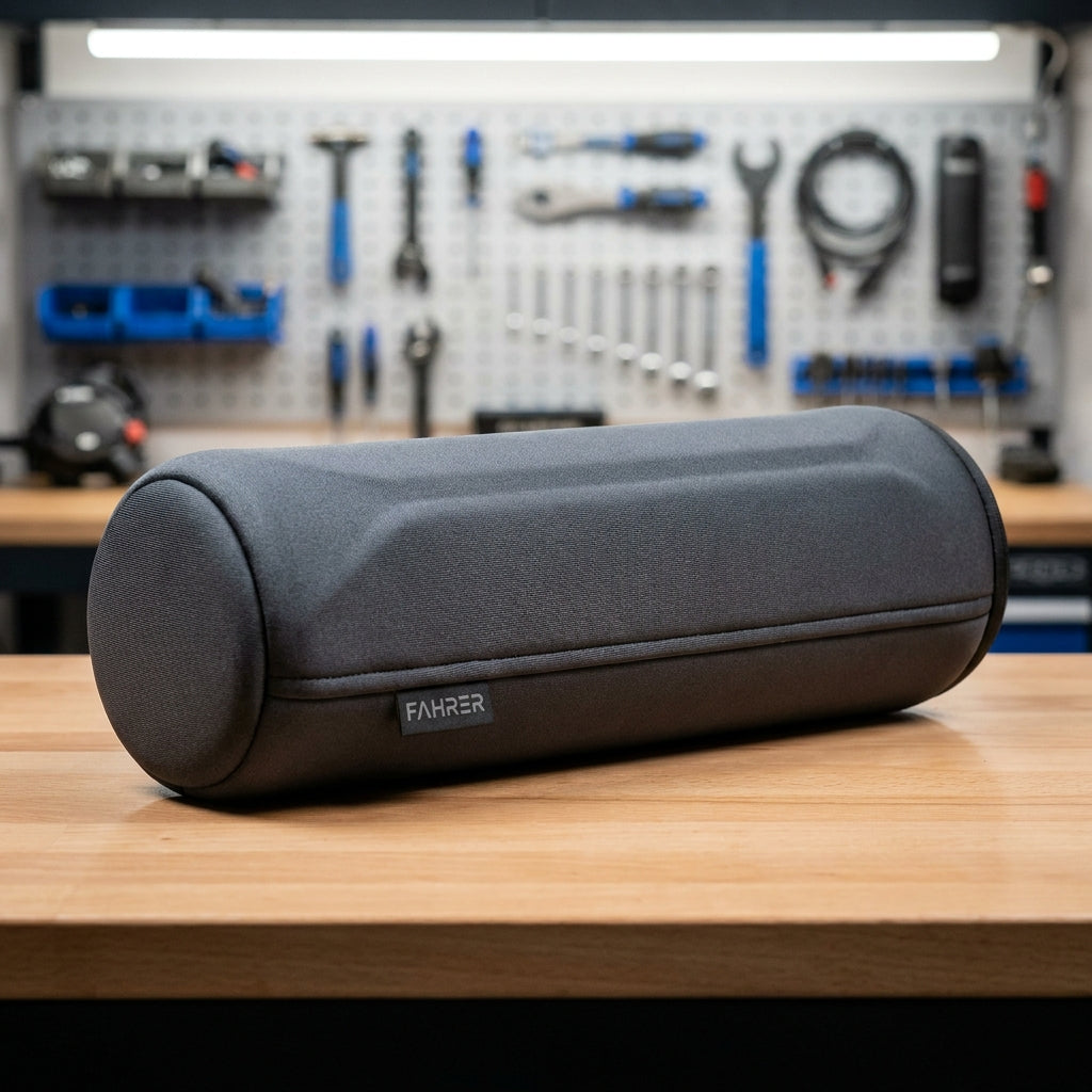 FAHRER E-Bike Akku Sicherheitstasche brandhemmend aus Neopren für sicheren Transport und Lagerung des Akkus.