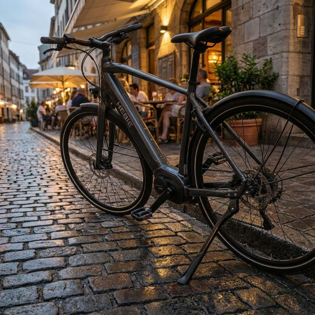 Hebie Hinterbauständer Fix 40L, schwarz, für 28-29 Zoll Fahrräder, KSA 40 Direktmontage. Stabiler Fahrradständer.