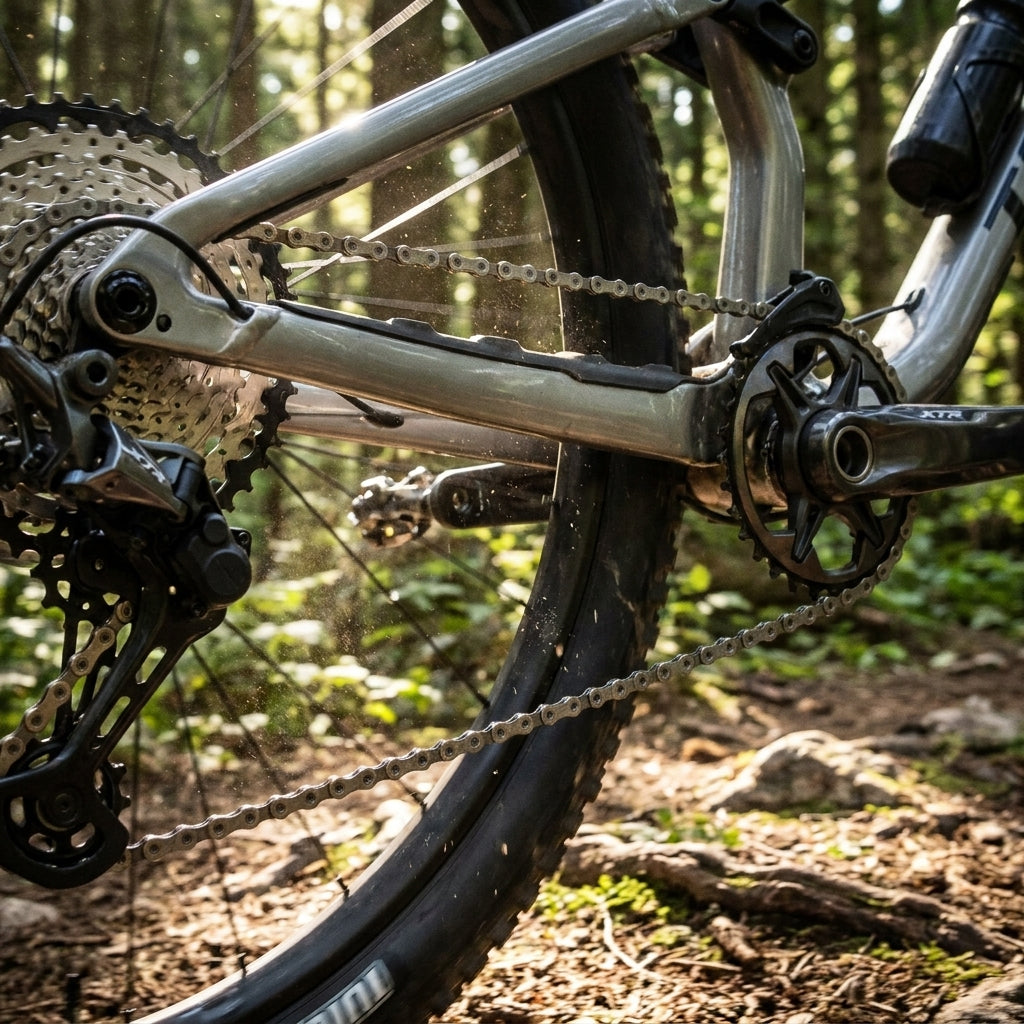 Shimano XTR CN-M9100 12-fach MTB Kette. Hochleistungs-Fahrradkette für präzise Gangwechsel und zuverlässige Kraftübertragung im Gelände.