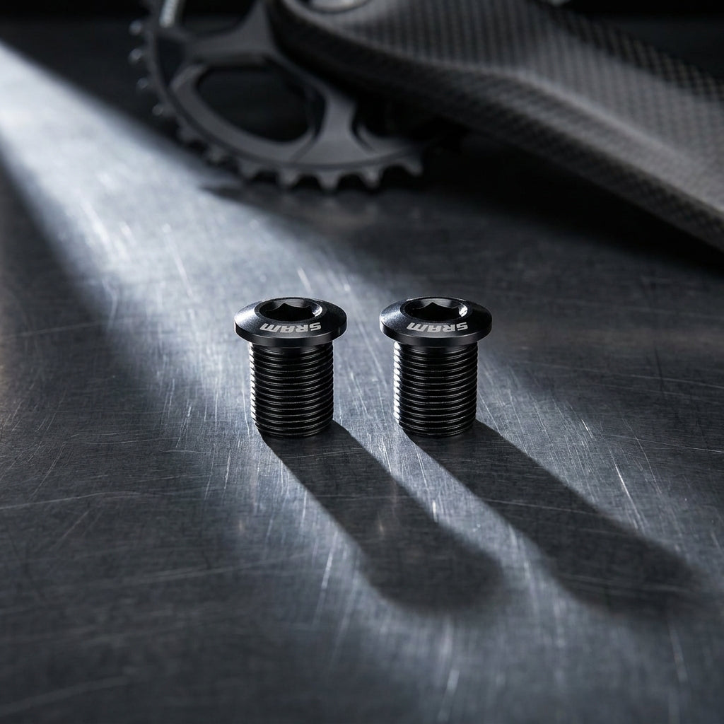 SRAM Schrauben Kit M15/M22 selbstabziehend für Kurbelarm. Hochwertige Aluminiumschrauben für ISIS Kurbeln. Fahrradteile-Shop.