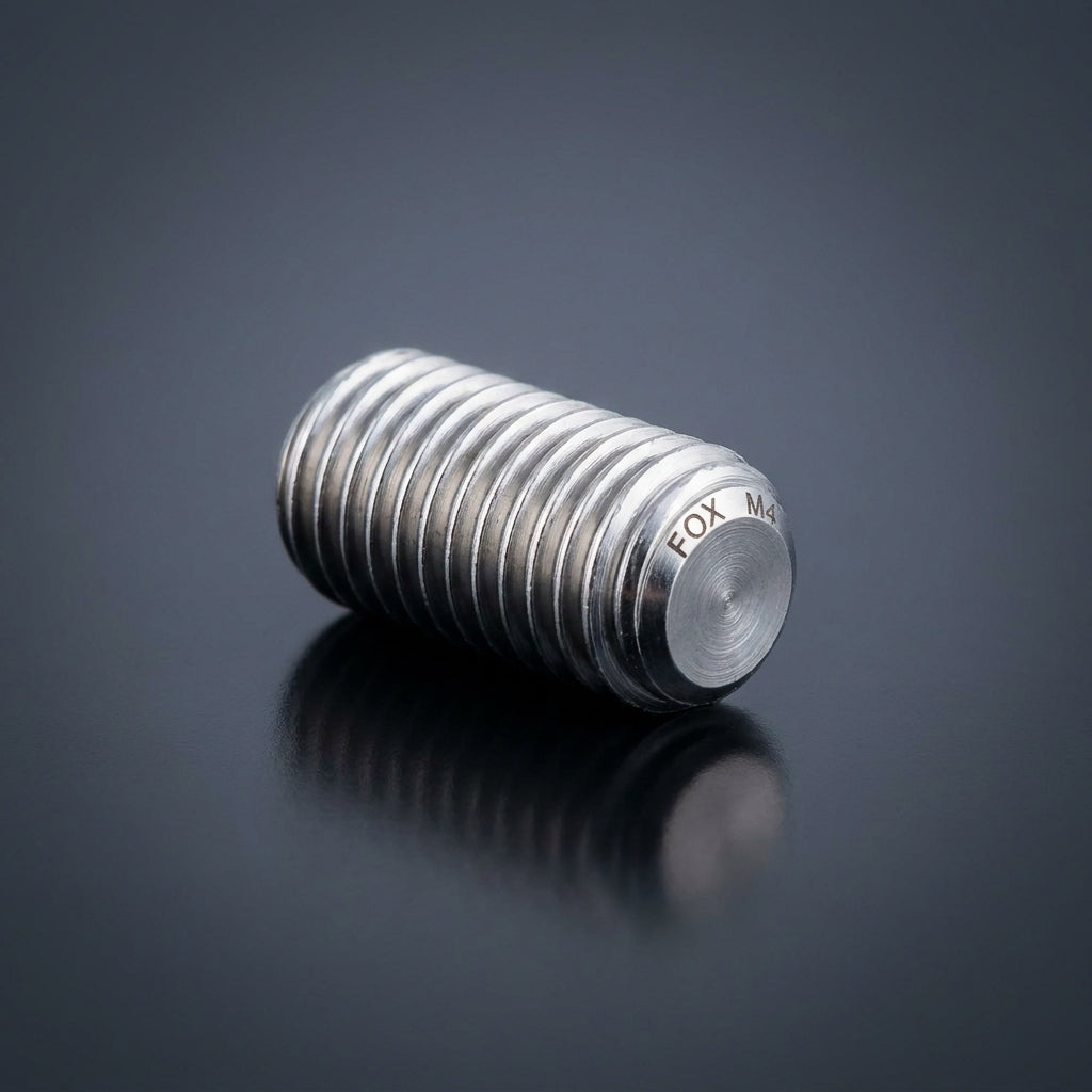 FOX Fastener M4 Madenschraube Edelstahl. Präzise, rostfrei, sicher. Ideal für Fahrrad & Feinmechanik.