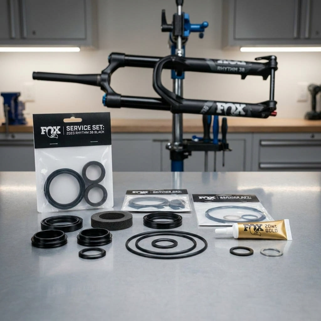 FOX Service Set 2023 Rhythm 38 Black für Federgabel Wartung. Optimale Mountainbike Performance sichern. Fahrradteile.