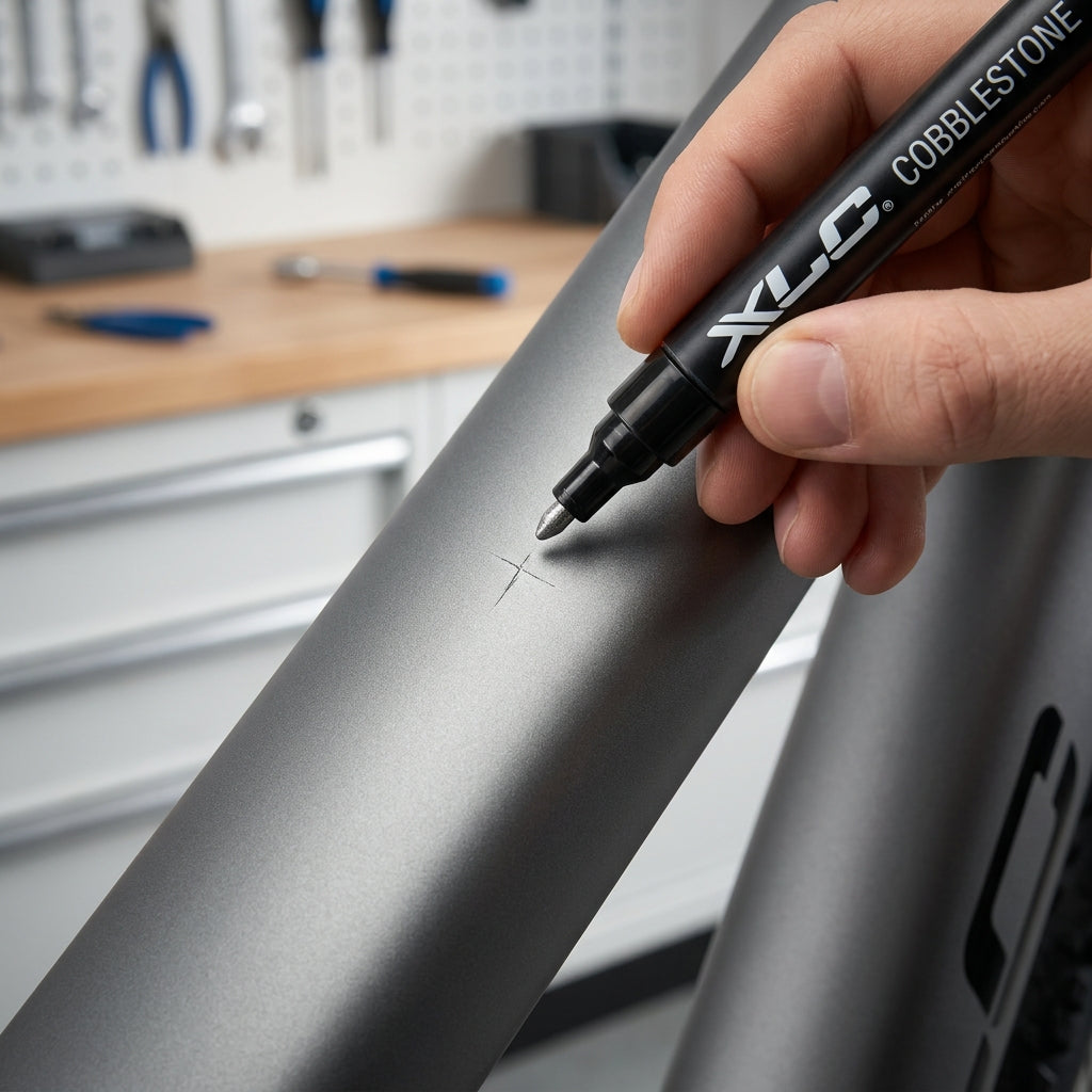 XLC Lackstift Cobblestone. Fahrrad Lackausbesserung für Rahmen. Repariere Kratzer präzise, schütze dein Bike vor Rost.