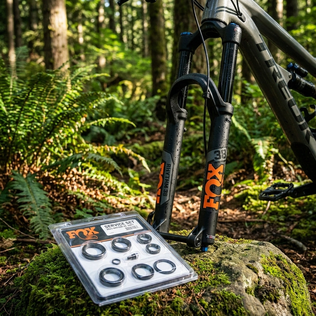 FOX Service Set 2023 Rhythm 38 für optimale Federgabel Wartung. Originalteile für Mountainbike Performance und Zuverlässigkeit.