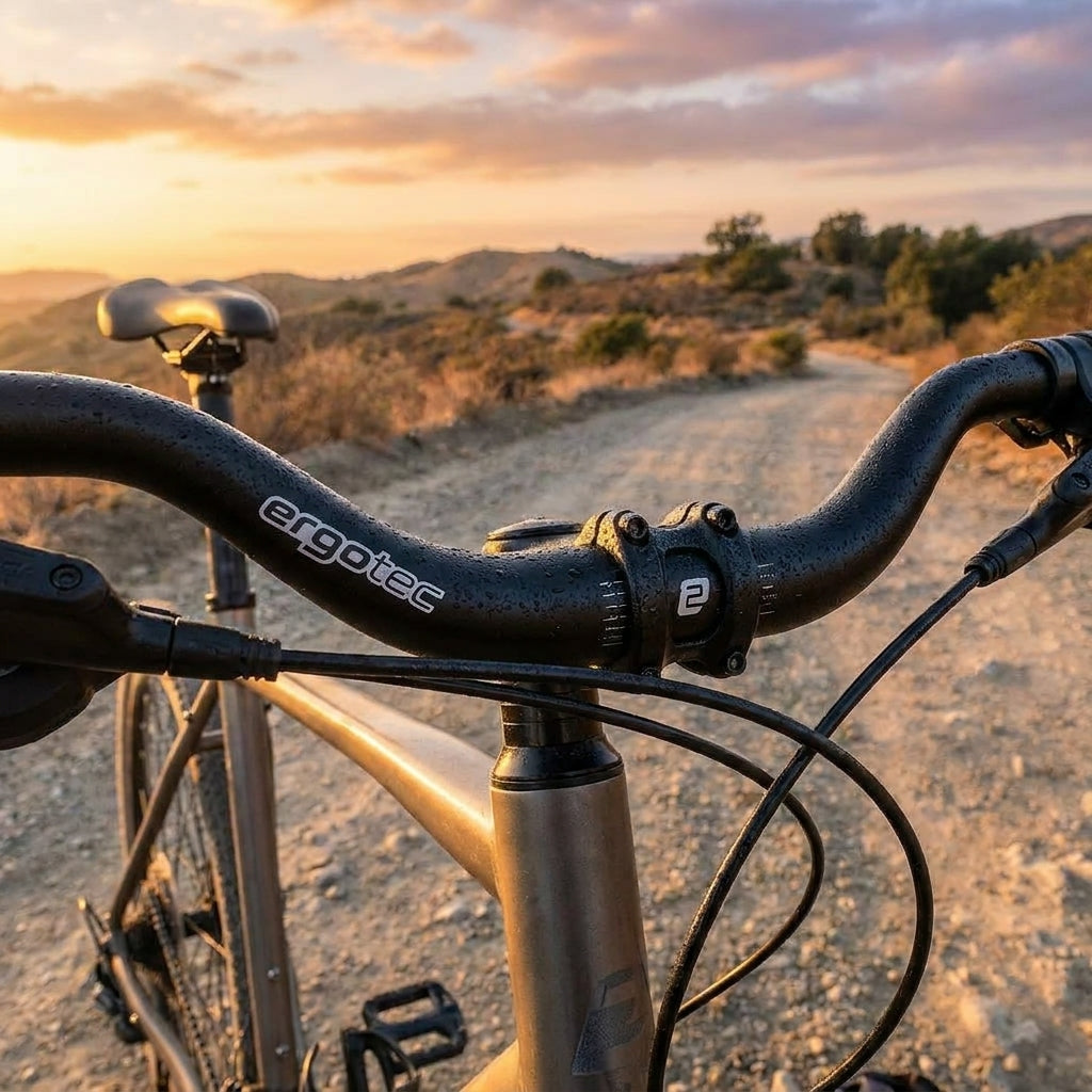 Ergotec Explorer Gravel-Lenker aus AL 2014 T6 Aluminium. Robust, leicht für Bikepacking und anspruchsvolle Gravel-Touren.