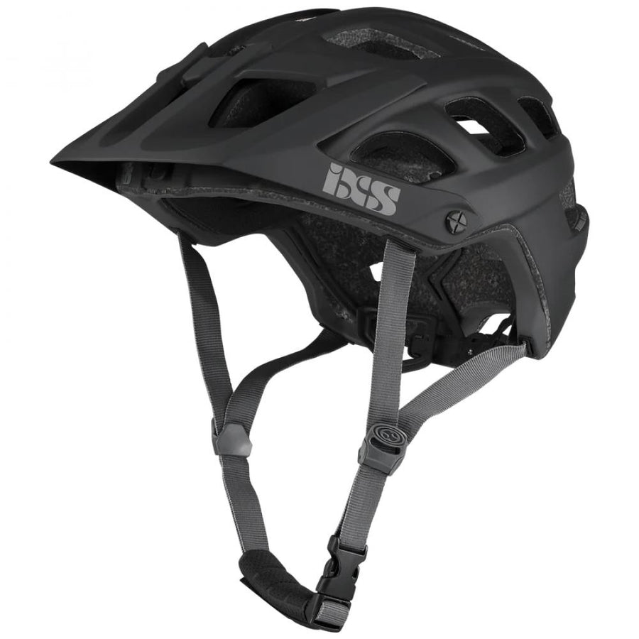 Sicherer schwarzer IXS Trail EVO All-Mountain Trailhelm.