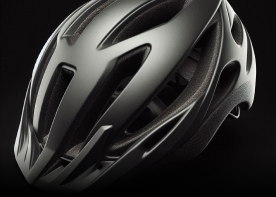 Ein Close Up von einem Fahrradhelm
