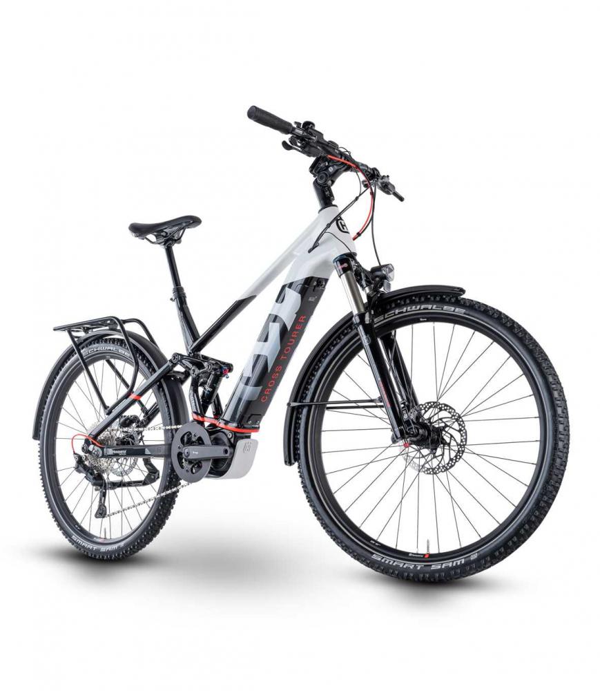 Husqvarna Cross Tourer CT6-FS 27.5"x52cm 10S Deore, 21 S-E8000-i500 white/black/red