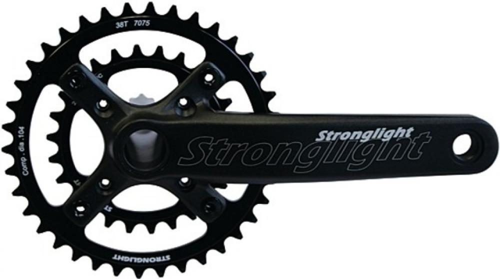 Kurbelgarnitur LEXAR DOUBLE ALUMIN. 36/22 Z. 175 mm  schwarz