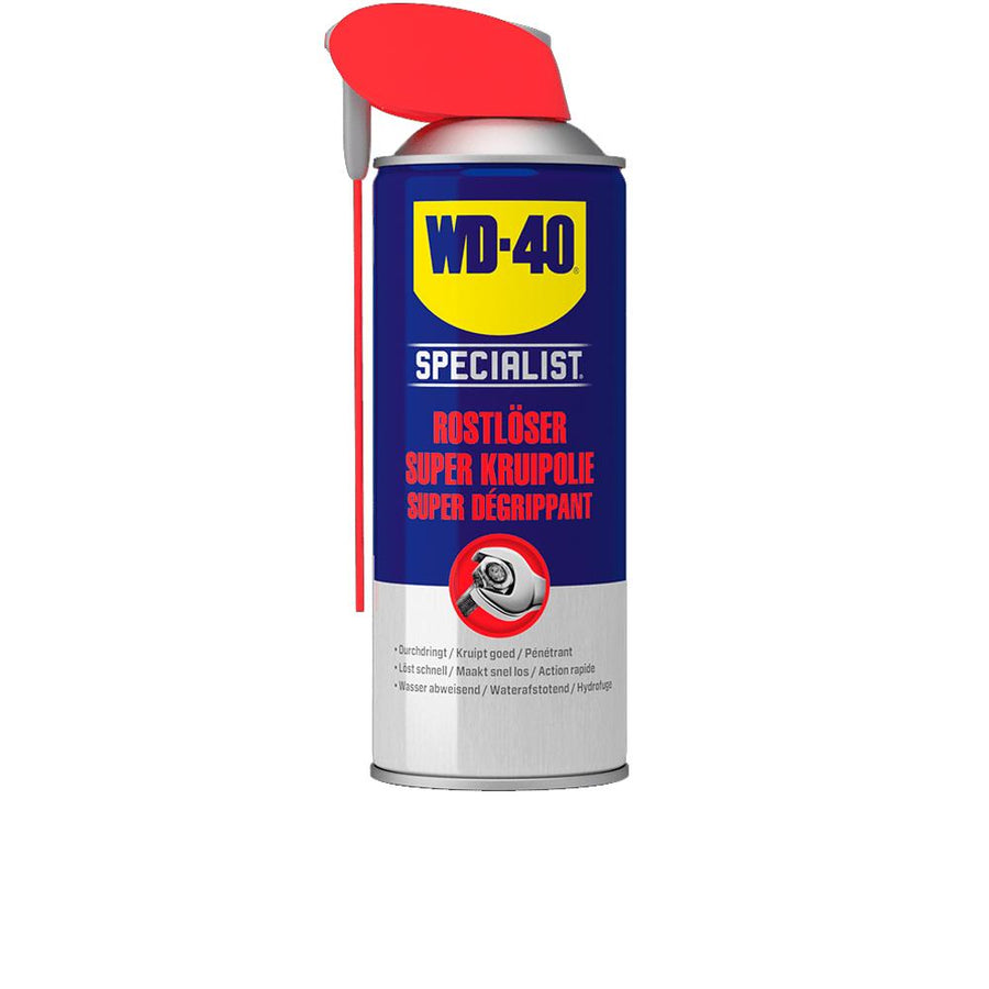 WD-40 Specialist Rostlöser 400 ml Spraydose mit Smart Straw Sprühkopf für effektive Rostentfernung am Fahrrad.