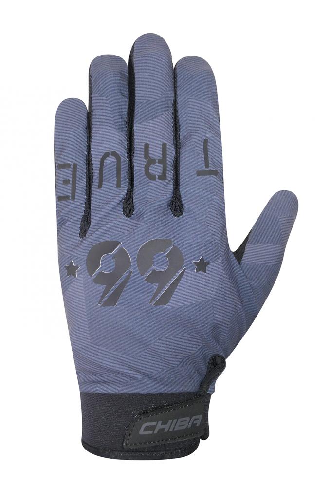 CHIBA Double Six - Radhandschuhe dunkelgrau, Größe L, atmungsaktiv, Touchfinger