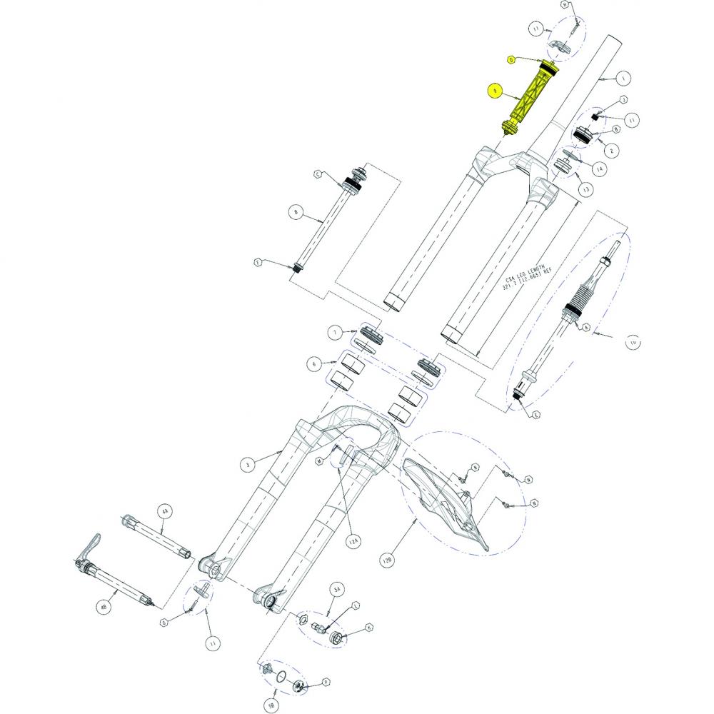 Manitou Druckstufe Kwik Toggle für 32 mm Gabeln - präzise Dämpfungsabstimmung