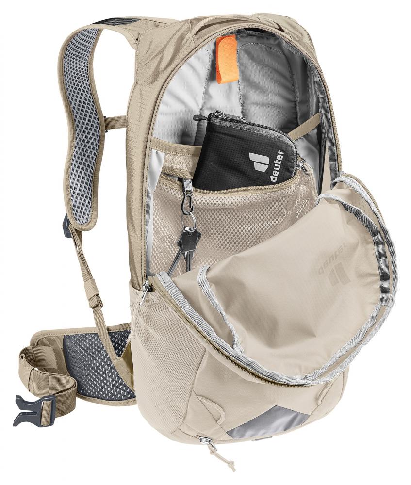 Deuter Race 12 Fahrradrucksack 12L alu-greystone - Leichter Rucksack mit Airstripes-System