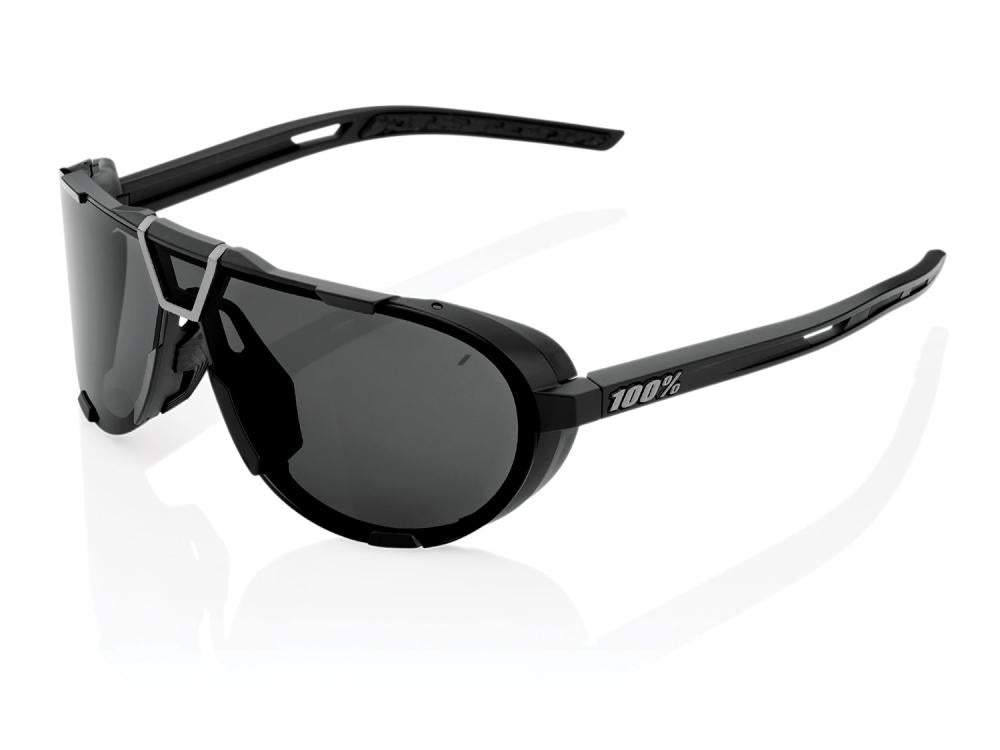100% Westcraft - Smoke Lens unis Matte Black - stylische Performance-Sportbrille