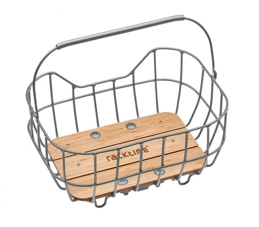 racktime BASKIT BREEZE 2.0 Gepäckträgerkorb 25L Silber - Fahrradkorb mit Snapit System