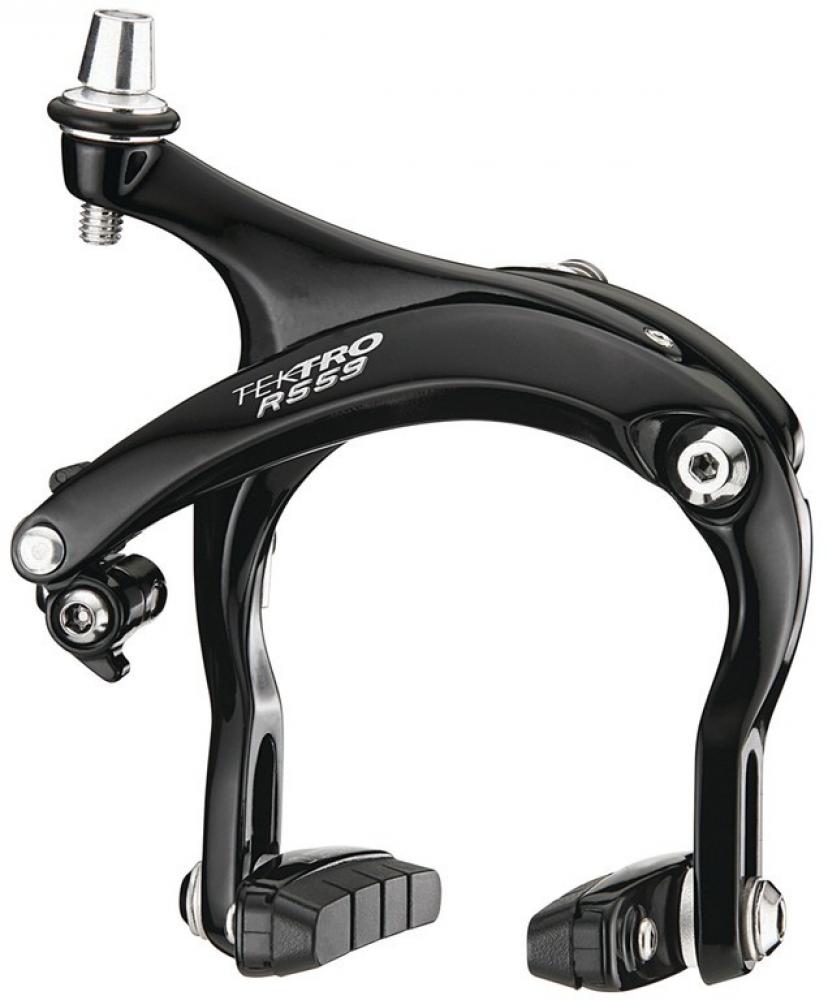 Tektro Rennbremsen-Set R-559 Long Arm - Aluminium, schwarz eloxiert, mechanisch, Quick Release für breite Reifen, Cartridge-Bremsschuhe, Set VR/HR