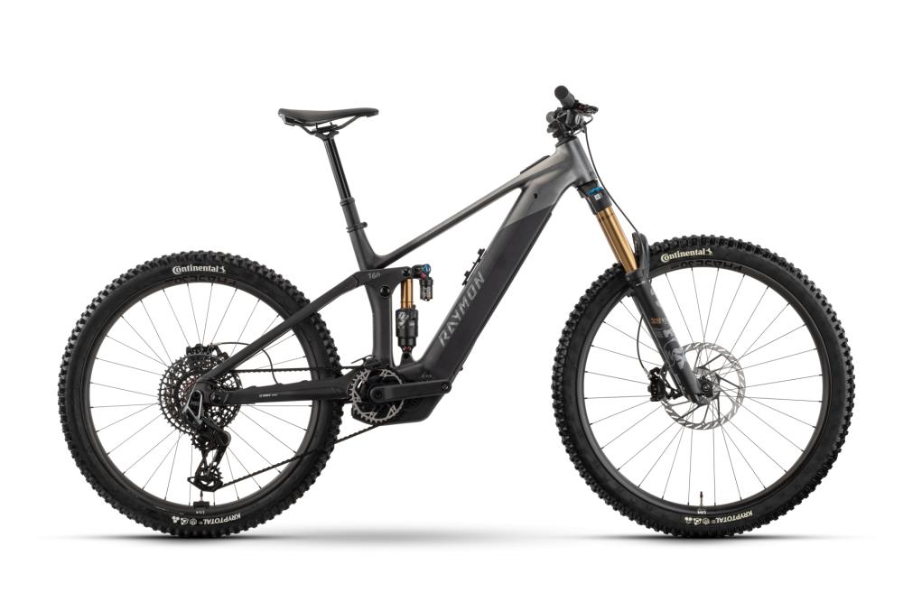 RAYMON Vamok Elite E-Fully Größe S - Bosch Performance Line CX - 800 Wh - SRAM X0 Eagle Transmission AXS - Black/Star Black
