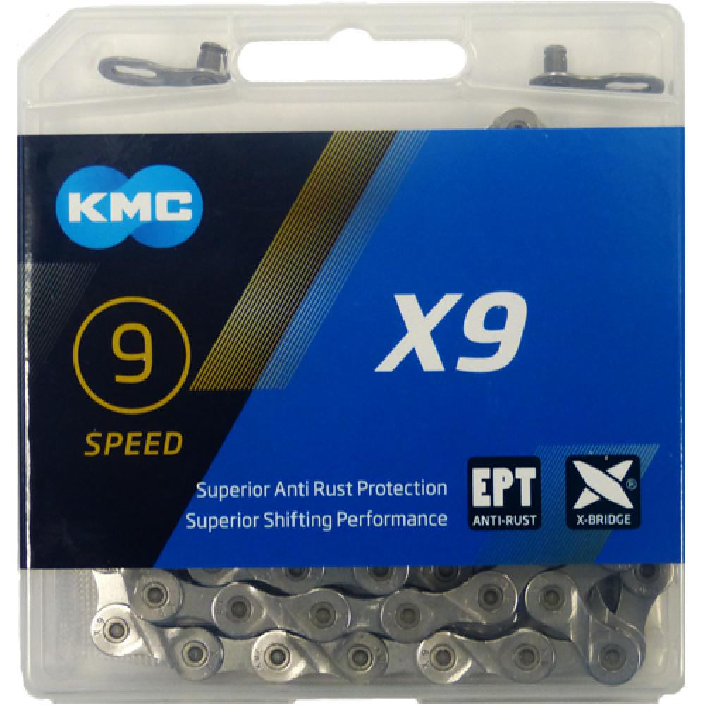 KMC 10 x Kette X9 EPT 1/2" x 11/128" 114 Glieder 6,6mm 9-fach