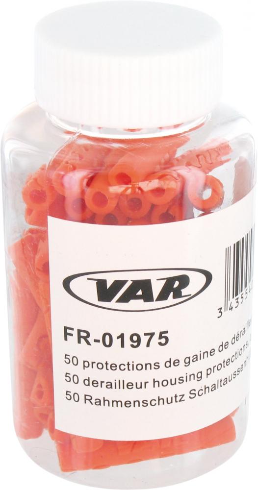 VAR 50 Stk. Rahmenschutz 4 mm Orange - Schutzkappen für Schaltaußenhüllen