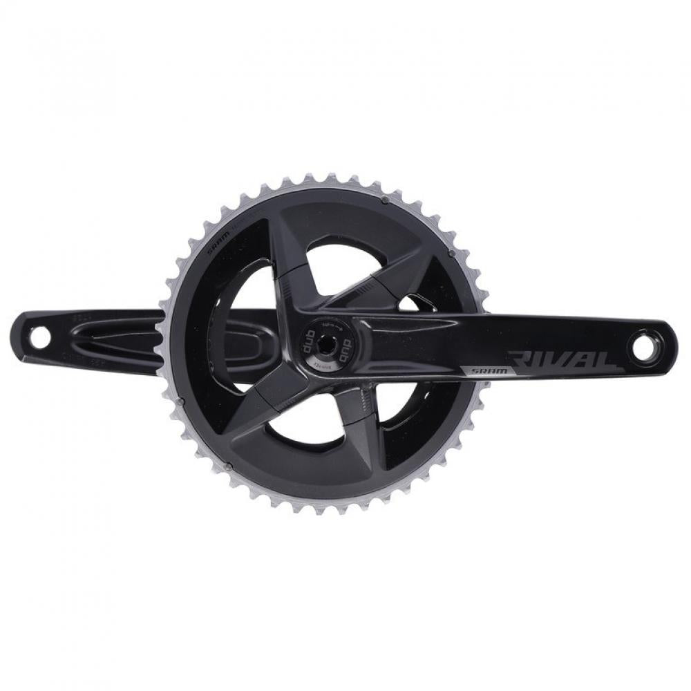 SRAM Rival AXS Quarq Powermeter Kurbel 33/46 Z, 172,5 mm schwarz für präzise Leistungsmessung.