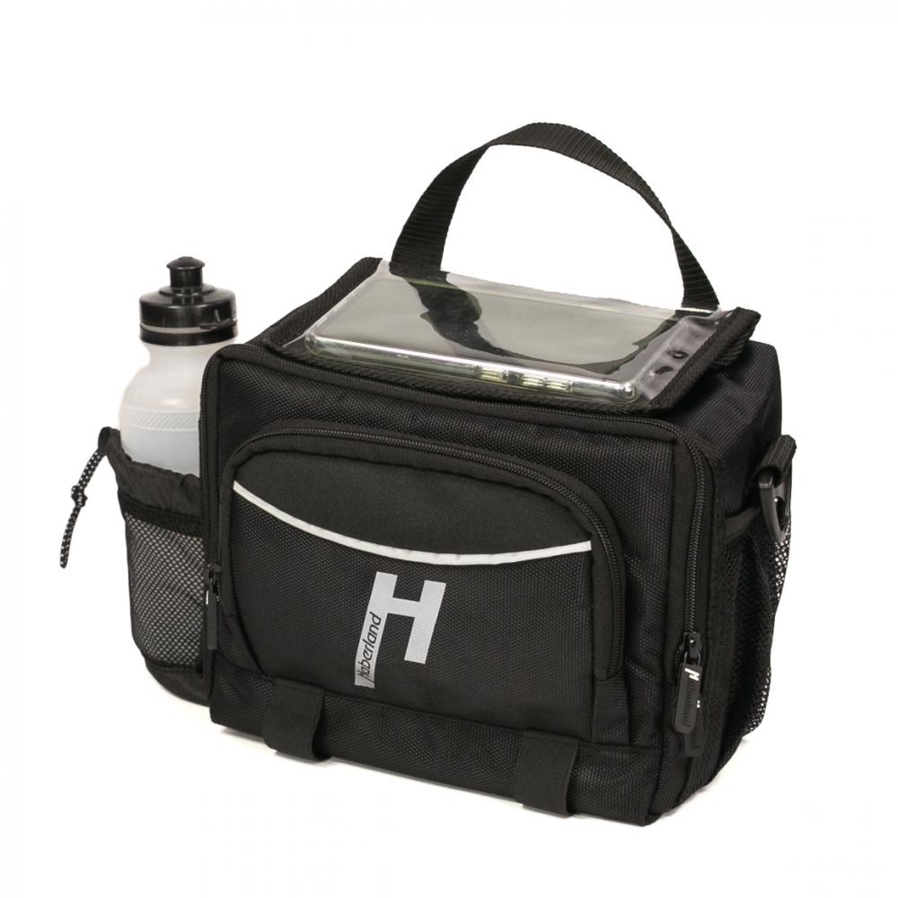 Haberland Lenkertasche 6l Bottle schwarz - praktische Fronttasche mit KLICKfix