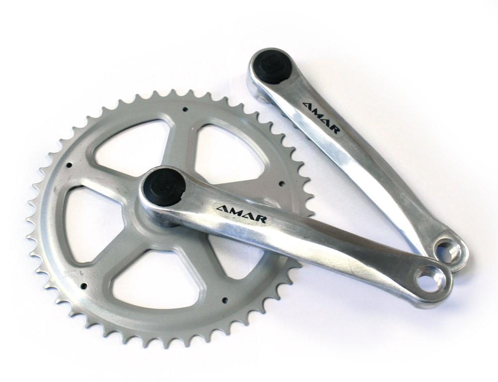 AMAR Kettenradgarnitur 46 Zähne 170 mm 4-Kant silber