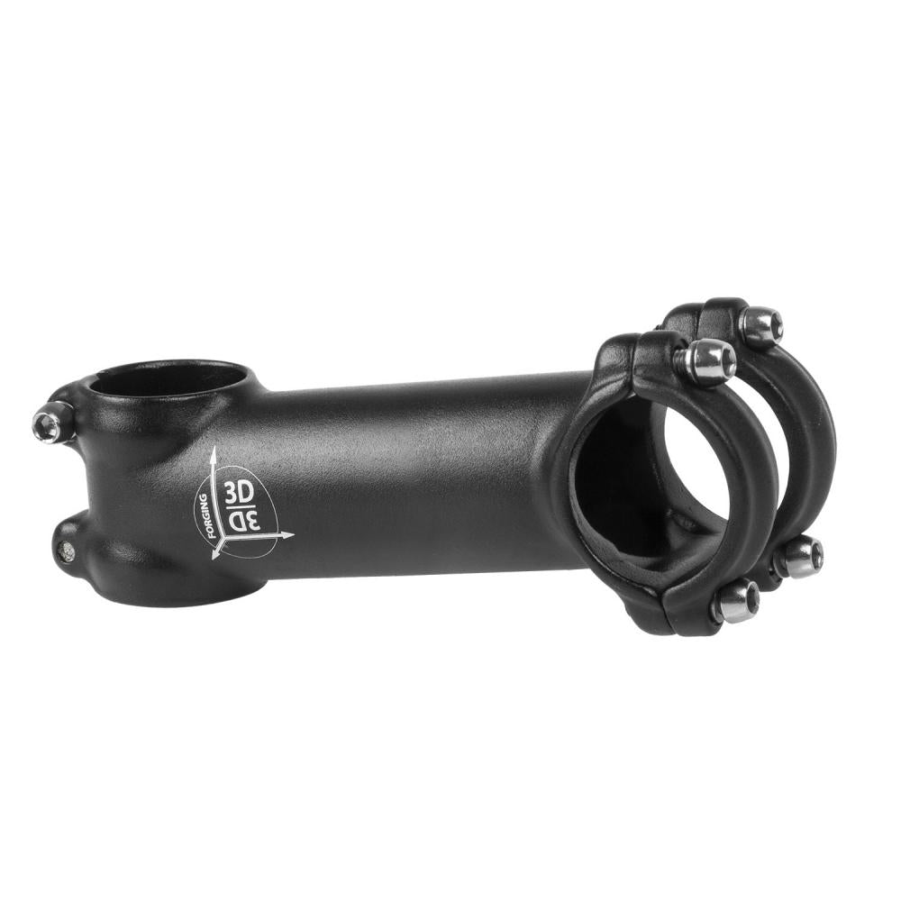 M-WAVE Astem 3D Ahead Vorbau mattschwarz 110 mm - Aluminium 3D geschmiedet, 1 1/8\" Gabelschaft, Ø31,8 mm Lenkerklemmung, Winkel 7°, hohe Stabilität