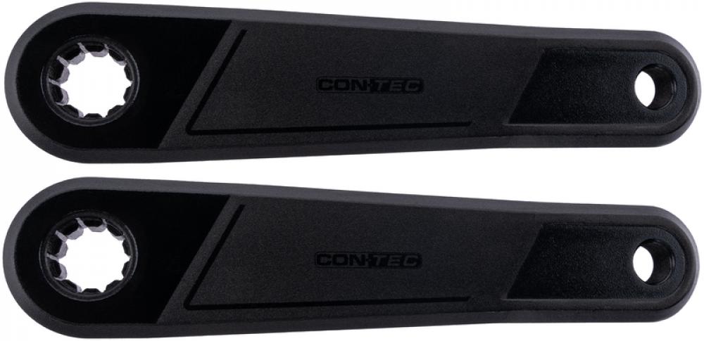 CONTEC Kurbelsatz "Cranker"nSB-verpackt, ohne Kettenblatt, 170mm, 10 mm Offset, rechts / links, Aluminium, schwarz, Cranker B4 - passend für Bosch Gen. 4 / ISIS