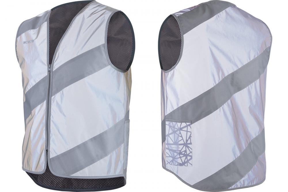 Wowow Sicherheitsweste Roadie Jacket Full Reflective Größe XXL grau