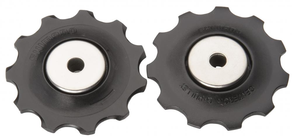 SHIMANO Schaltrollensatz Standard, schwarz, für leisen und präzisen Kettenlauf am Fahrrad Schaltwerk.