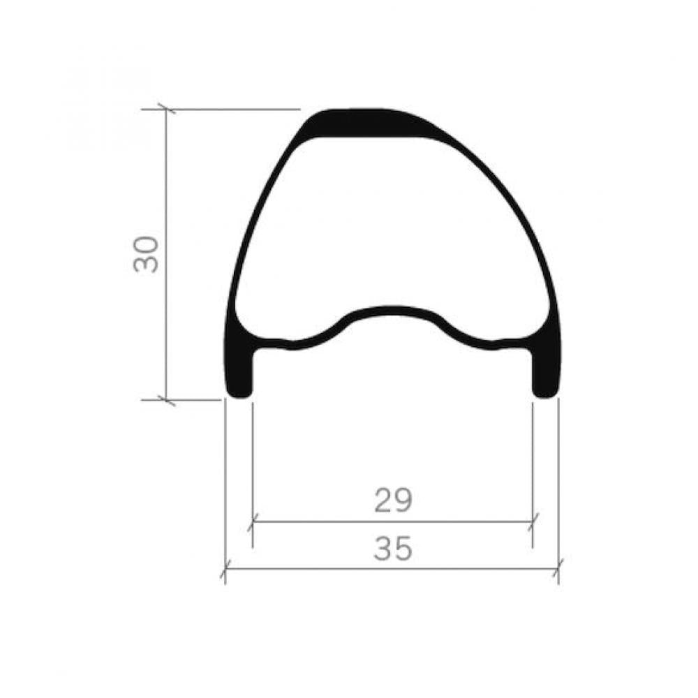 FSA Laufradsatz Gradient i29 WideR 29" 622x29 mm schwarz - Carbon-Boost-Laufrad für Trail & Enduro