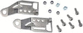 Pletscher Strebenendplatte für Quick-Rack Komfort - gekröpfte Edelstahl-Endplatten für Scheibenbremsaufnahme, verstellbar, Paar, poliert, passend für Pletscher-System, silber