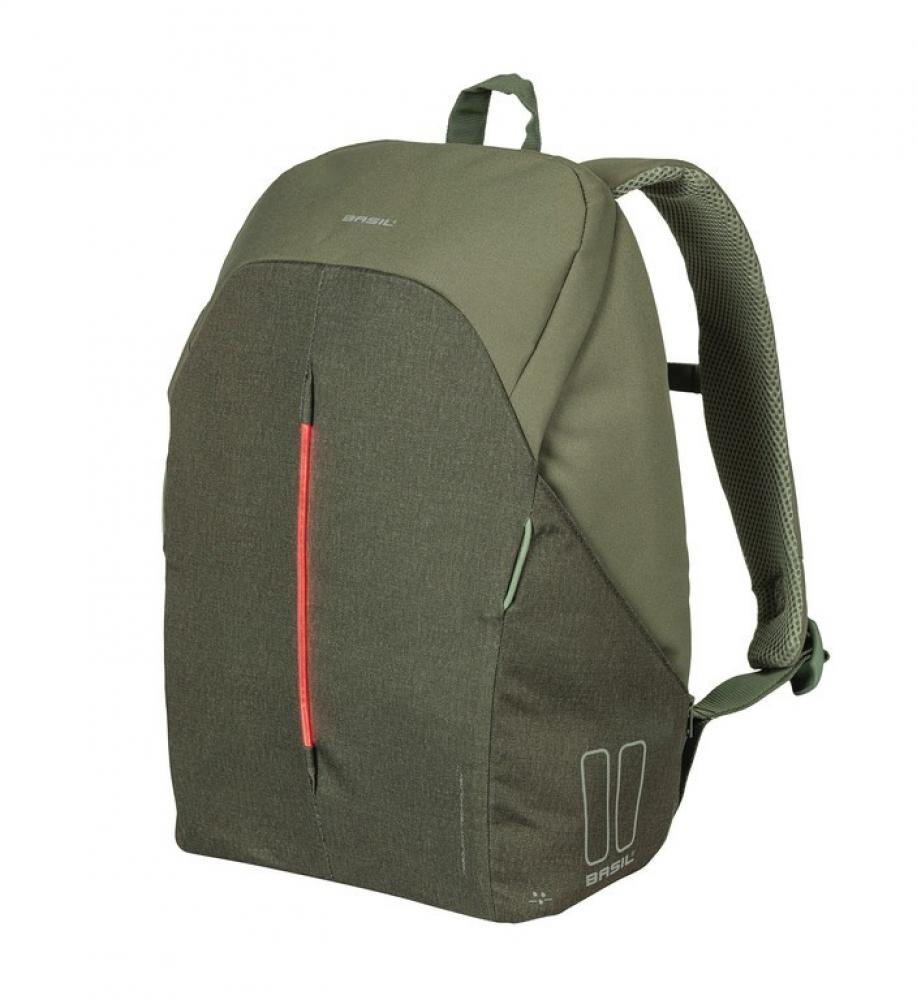 Basil Fahrradrucksack B-Safe Nordlicht olivgrün 29x14x45cm Herren